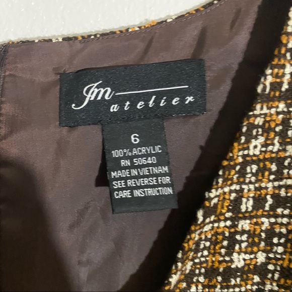 Adorable 90s Vintage JM Atelier Tweed Dress & Jacket Set - Picture 10 of 15